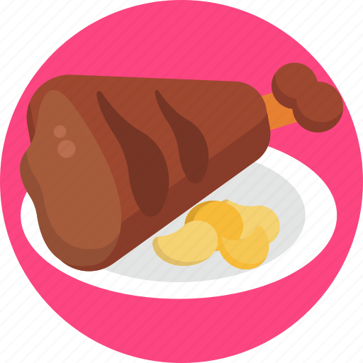 German, food, pork, steak, meal icon - Download on Iconfinder
