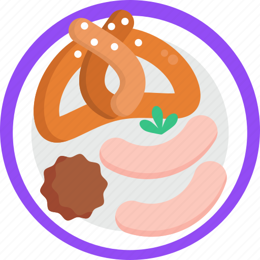 German, food, veal, sausage, breakfast, meal icon - Download on Iconfinder