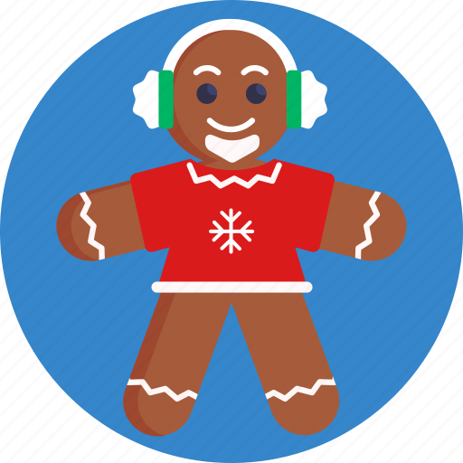 Gingerbread, characters, christmas, xmas, gingerbread man, headphones icon - Download on Iconfinder