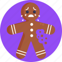 gingerbread, characters, christmas, xmas, crying