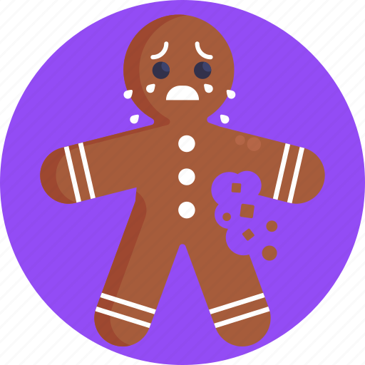 Gingerbread, characters, christmas, xmas, crying icon - Download on Iconfinder
