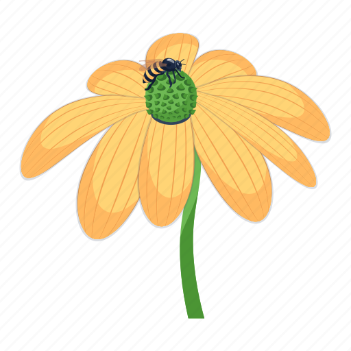 Bumblebee, flower bee, bee nectar, honeybee, sunflower icon - Download on Iconfinder