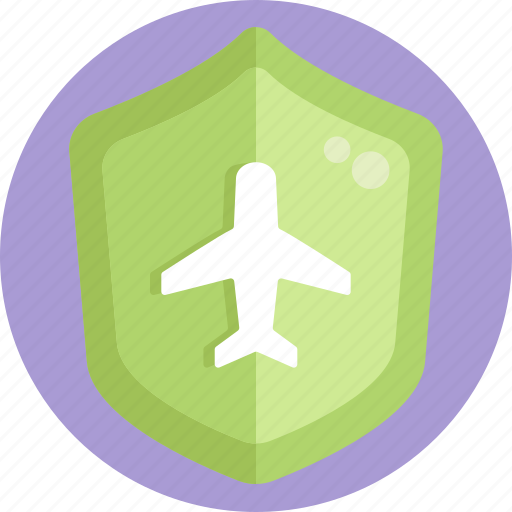 Insurance, aiplane, flight, passenger, protection, travel icon - Download on Iconfinder
