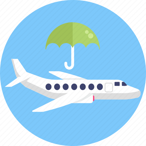 Insurance, umbrella, shield, protection, flight icon - Download on Iconfinder
