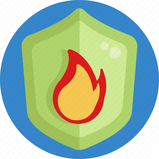Fire, insurance, shield, protection icon - Download on Iconfinder