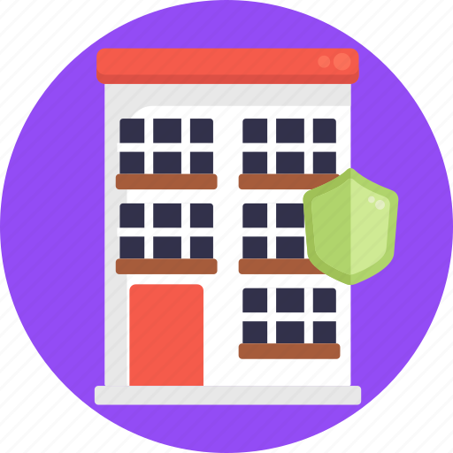 Building, insurance, house, shield, protection icon - Download on Iconfinder