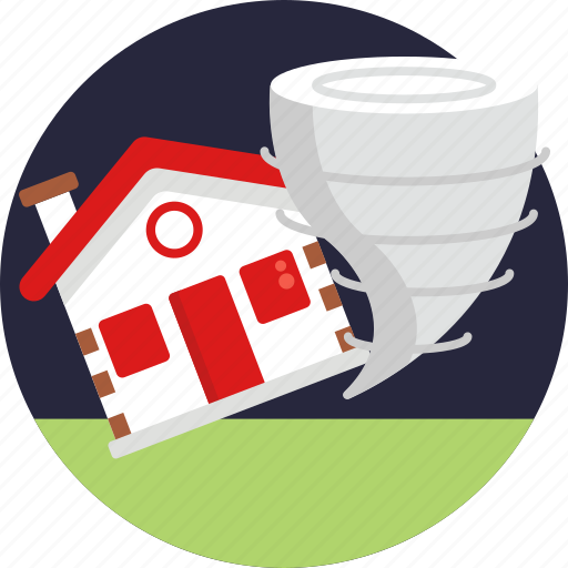 Disaster, insurance, home, house, tornado icon - Download on Iconfinder