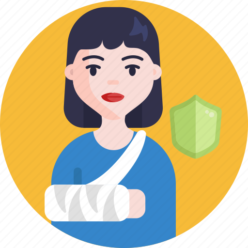 Health, medical, insurance, shield, woman icon - Download on Iconfinder