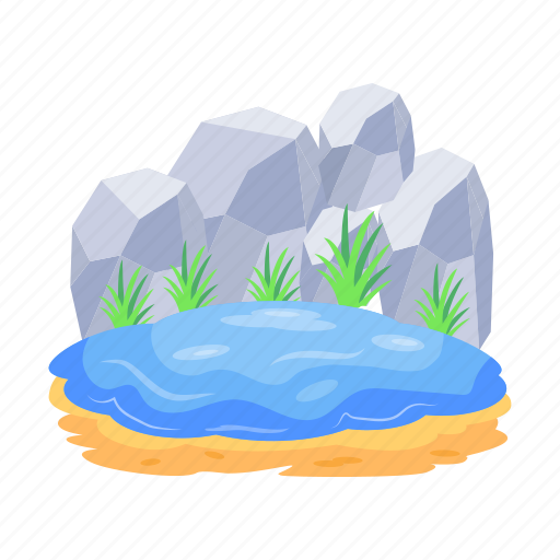 Mountains island, island, hills island, seashore, seaside icon - Download on Iconfinder
