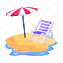 beach umbrella, seaside, seashore, beach, waterfront