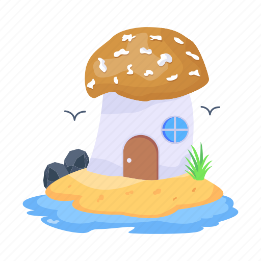 Beach house, island house, beach lodge, beach residence, beach cottage icon - Download on Iconfinder