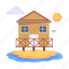 beach house, island house, beach lodge, beach residence, beach cottage 