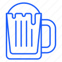 beer, drink, party drink, alcohol, mug, tankard icon