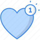 notification, heart notification, alert, love, message, sweet, valentine icon