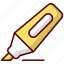 highlighter, marker, pen, stationery, underline, education, stationary, tool, office 