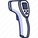 infrared, thermometer, thermometer gun, hand, check, body, temperature, lineal, medical 