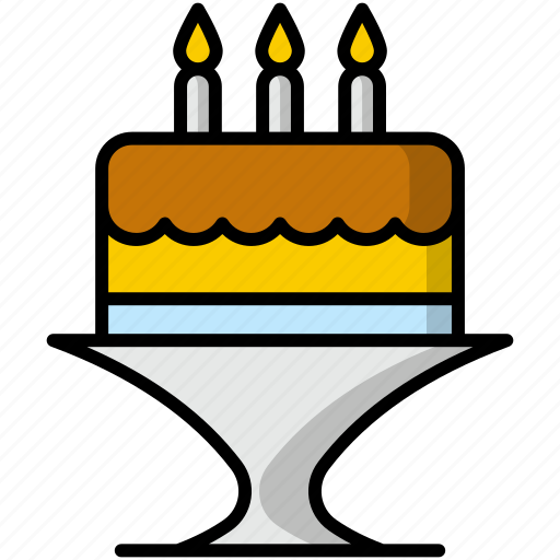 Cake, celebration, holiday, new year, birthday, candle icon - Download on Iconfinder