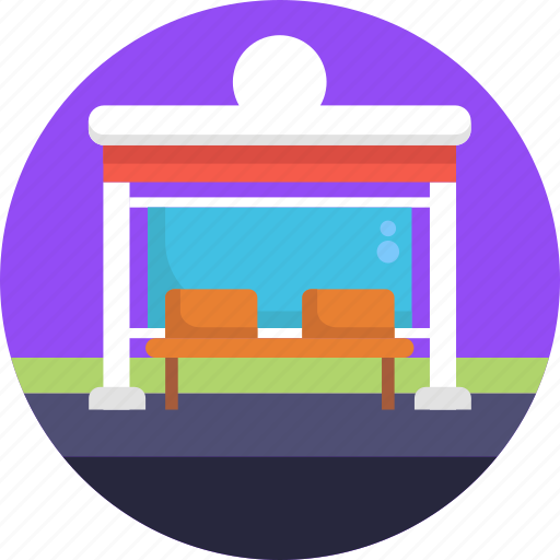 Public, transport, waiting, seats, bus stop icon - Download on Iconfinder