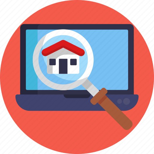 Rent, search, online search, home, house, real, estate icon - Download on Iconfinder