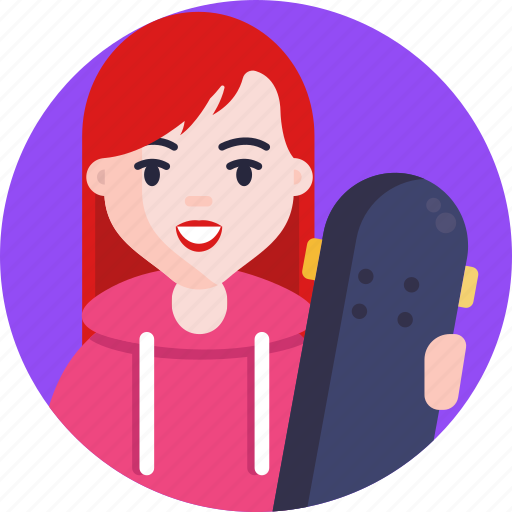 Skateboarding, player, female, skateboard, woman, girl icon - Download on Iconfinder