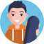 skateboarding, skater, boy, avatar, user, profile 
