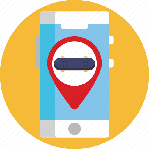 Skateboarding, location, pin, pointer, place icon - Download on Iconfinder