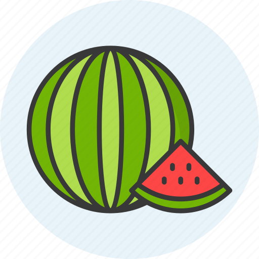 Food, fruit, melon, slice, summer, watermelon icon icon - Download on Iconfinder
