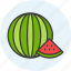 food, fruit, melon, slice, summer, watermelon icon 