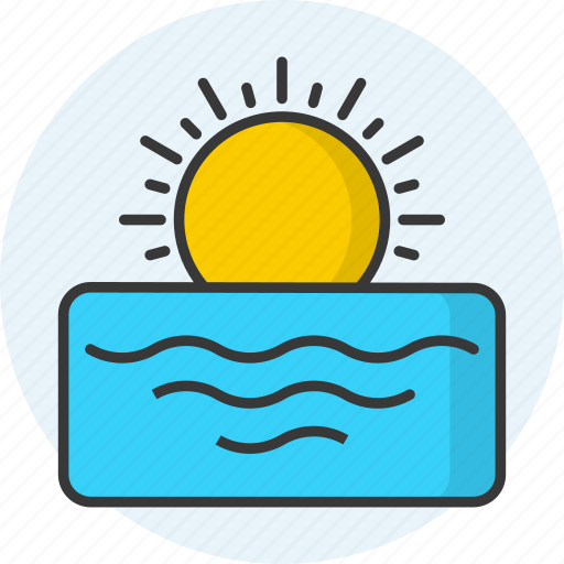 Horizon, sea, sun, sunrise, sunset, weather icon icon - Download on Iconfinder