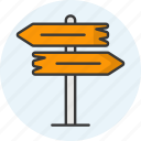 directional, orientation, panels, road sign, sign, signboard, signpost icon