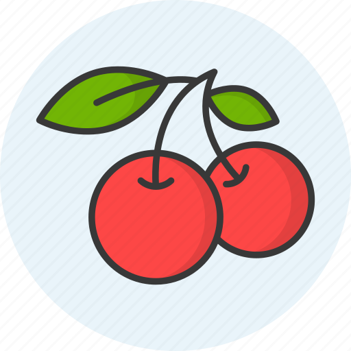 Cherry, food, fruit, organic, vegan, vegetarian icon icon - Download on Iconfinder