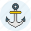 anchor, marine, nautical, navy, sea, ship, vintage icon 