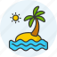 beach, bech, ocean, sea, summer, tourism, vacation icon 