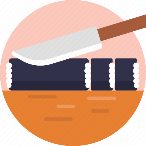 Sushi, food, healthy, japanese, lunch, rice, knife icon - Download on Iconfinder