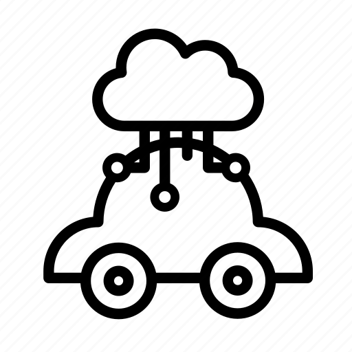 Cloud, connection, internet, network, self driving car, smart car, technology icon - Download on Iconfinder