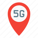 5g, connection, internet, location, pin, technology
