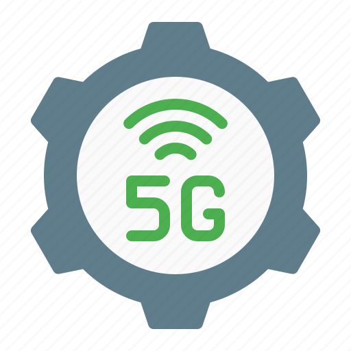 5g, cogwheel, connection, gear, internet, setting icon - Download on Iconfinder