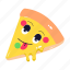 cute pizza, pizza slice, fast food, junk food, party food 