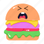 crying burger, hamburger, cute burger, fast food, junk food 