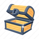 treasure trunk, treasure chest, treasure box, chest box, treasure