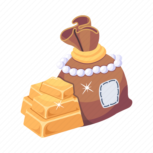 Sack, treasure bag, pouch, gold sack, gold bag icon - Download on Iconfinder