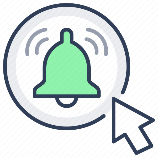 Subscribe, bell, arrow, ring, notification, announcement icon - Download on Iconfinder