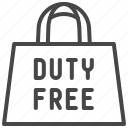 duty, free, bag, package, tax