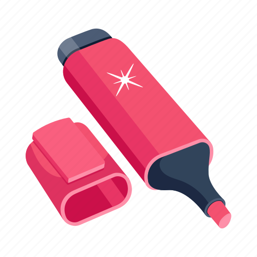Color marker, highlighter, marker pen, stationery, highlighter marker icon - Download on Iconfinder
