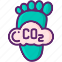 carbon, footprint, foot, paw, print, feet
