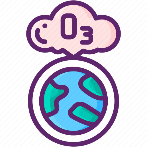 Ground, level, ozone, o3, atmosphere icon - Download on Iconfinder