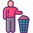 litter, trash, trash can, garbage, bin