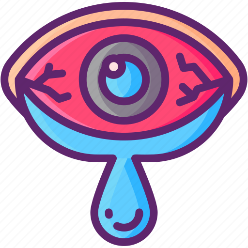 Pink, eye, conjunctivitis, inflamation, sick, vision icon - Download on Iconfinder