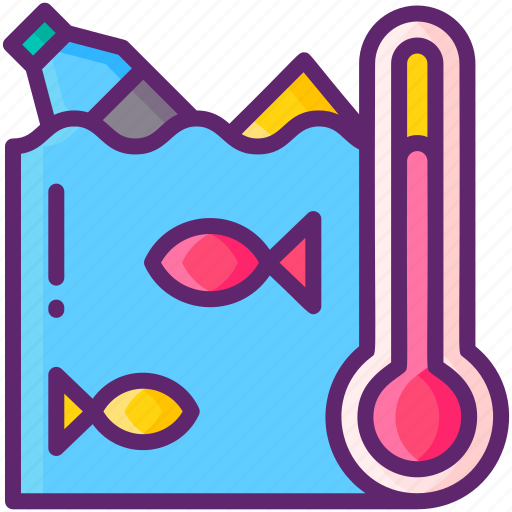 Thermal, pollution, garbage, fishes, recycle, bin icon - Download on Iconfinder