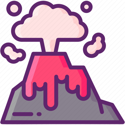Volcanic, ash, volcano, lava, mountain, explosion, danger icon - Download on Iconfinder